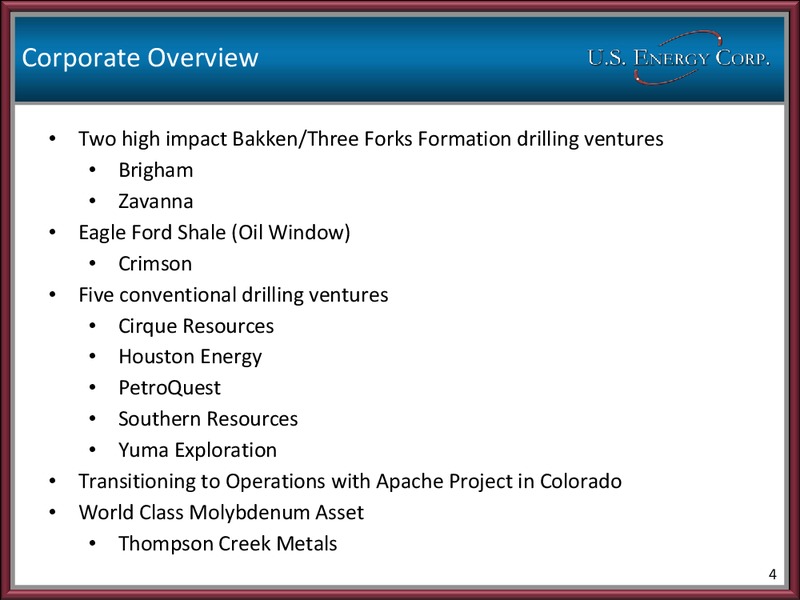 2011 IPAA OGIS – US Energy Corp. – slide 3