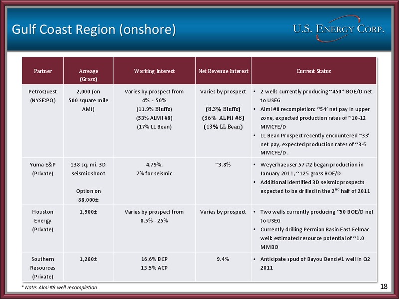 2011 IPAA OGIS – US Energy Corp. – slide 17