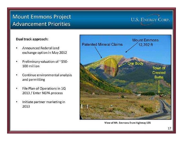 GLOBAL HUNTER SECURITIES 100 ENERGY CONFERENCE – US Energy Corp. – slide 18