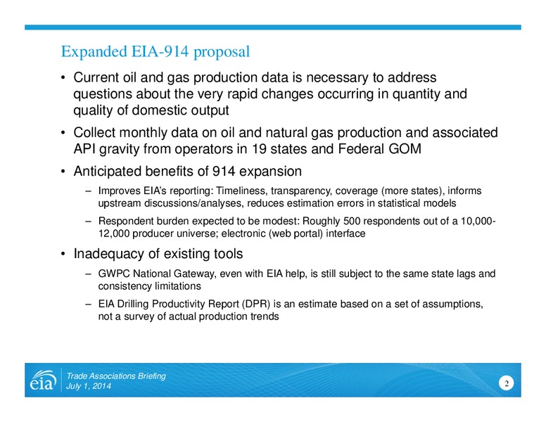 Changes to EIA Oil and Gas Production Programs – EIA – slide 2
