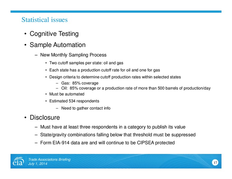Changes to EIA Oil and Gas Production Programs – EIA – slide 17