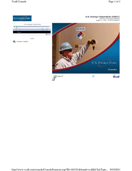 ENERCOMS THE OIL AND GAS CONFERENCE – US Energy Corp. – slide 25
