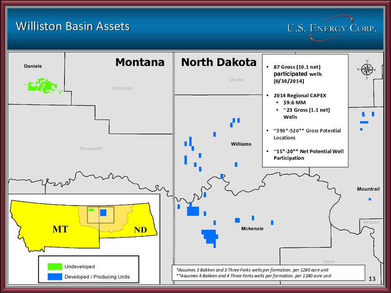 THE ENERCOM OIL AND GAS CONFERENCE – US Energy Corp. – slide 12