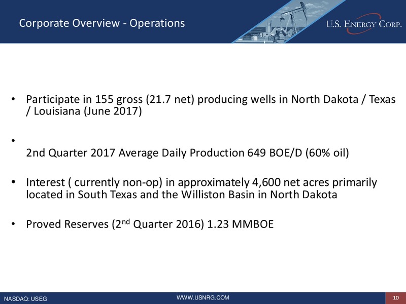 EnerCom The Oil and Gas Conference – US Energy Corp. – slide 9