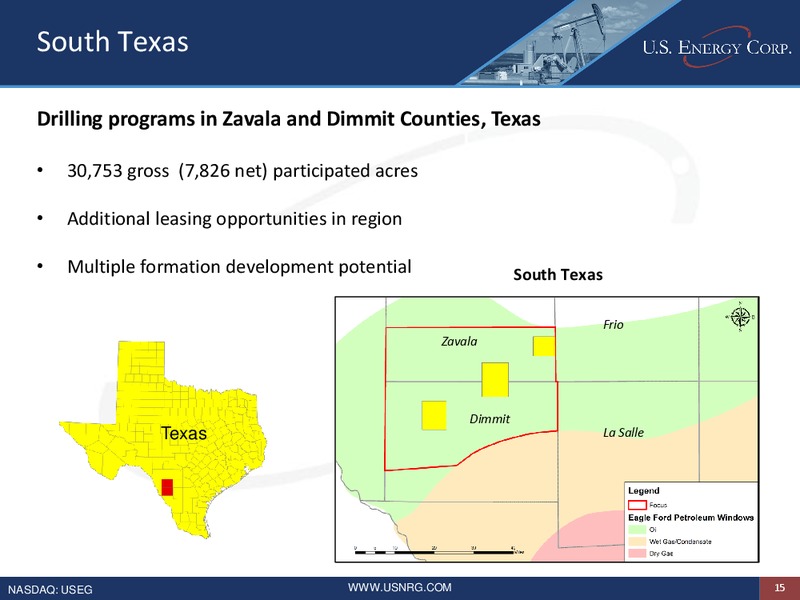 Enercom The Oil and Gas Conference – US Energy Corp. – slide 14