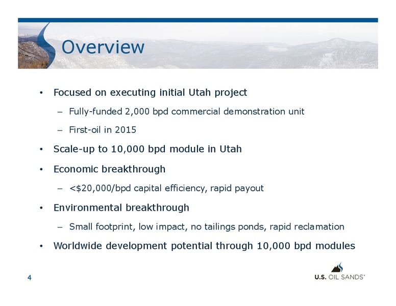 Corporate Presentation – US Oil Sands Inc. – slide 3