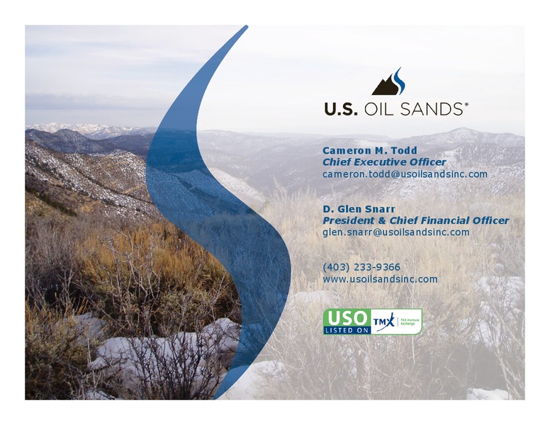 Corporate Presentation – US Oil Sands Inc. – slide 28