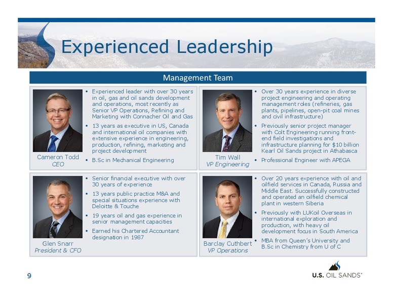 Annual and Special Meeting of Shareholders – US Oil Sands Inc. – slide 8