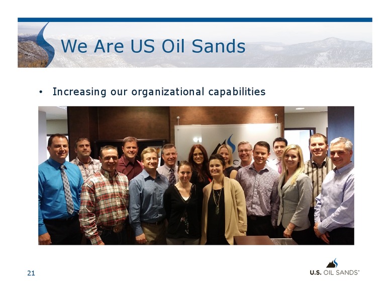 Corporate Presentation – US Oil Sands Inc. – slide 20