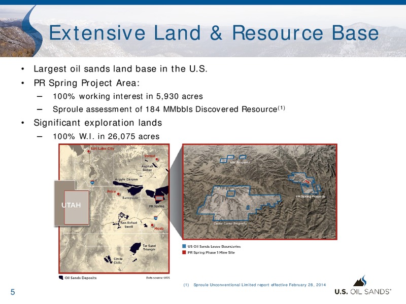 Corporate Presentation – US Oil Sands Inc. – slide 4