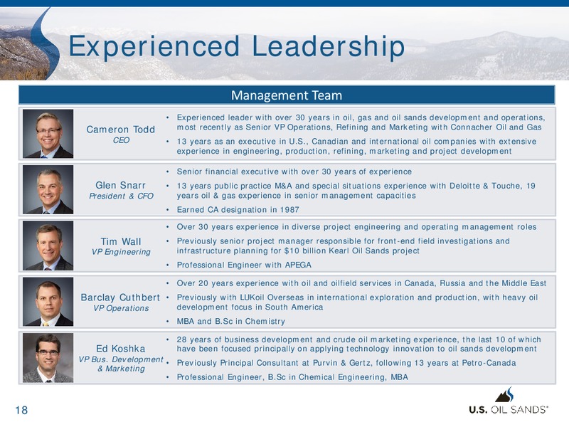 Corporate Presentation – US Oil Sands Inc. – slide 17