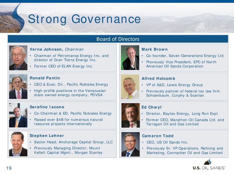 Corporate Presentation – US Oil Sands Inc. – slide 18