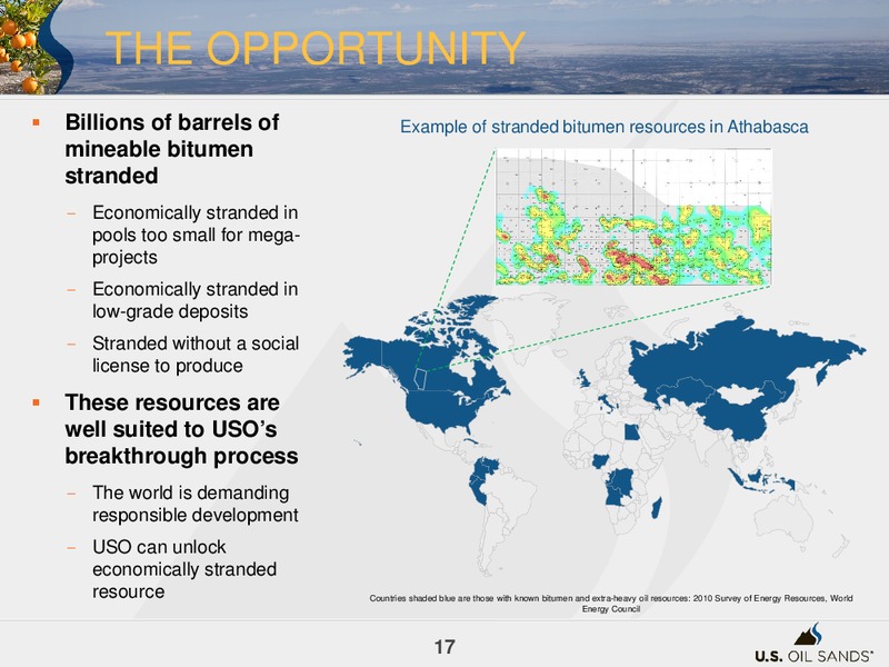 MAY 2015 CORPORATE PRESENTATION – US Oil Sands Inc. – slide 16
