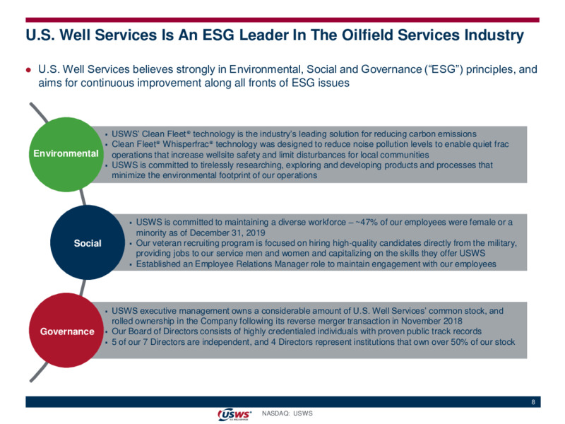 March 2020 Investor Presentation – US Well Services – slide 7