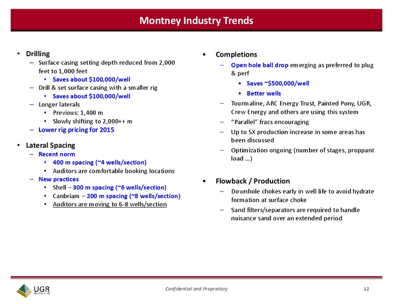 CAPP Scotiabank Investment Symposium – Ugr Blair Creek Ltd – slide 12