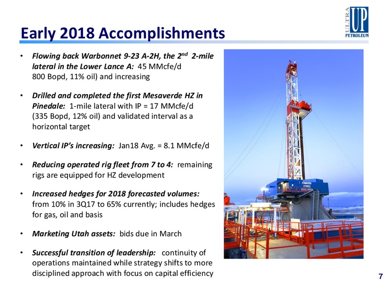 4Q 2017 Earnings Presentation – Ultra Petroleum Corp. – slide 6