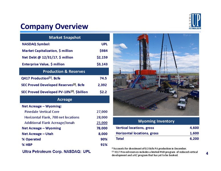 Bernstein Conference – Ultra Petroleum Corp. – slide 3