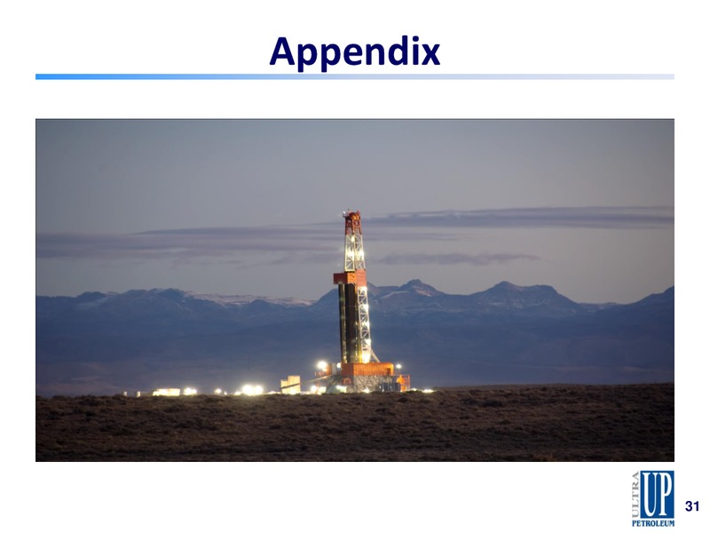 Mar 2017 Corporate Presentation – Ultra Petroleum Corp. – slide 30