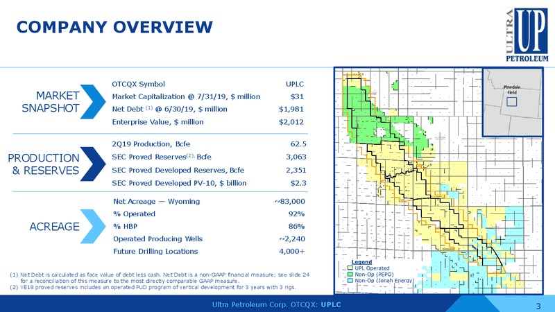 August 2019 Corporate Presentation – Ultra Petroleum Corp. – slide 2