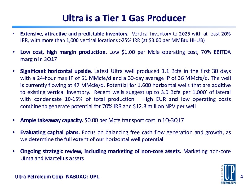 Capital One Securities Energy Conference Presentation – Ultra Petroleum Corp. – slide 3