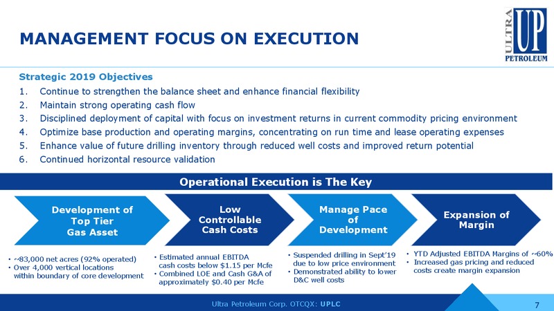 DECEMBER 2019 INVESTOR PRESENTATION – Ultra Petroleum Corp. – slide 6