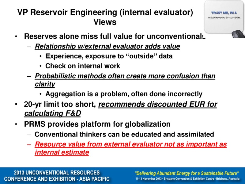 Small Independents View on Unconventional Reserves – Unconventional Gas Resources – slide 19