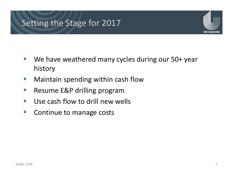 February 2017 Corpoate Presentation – Unit Corp. – slide 3