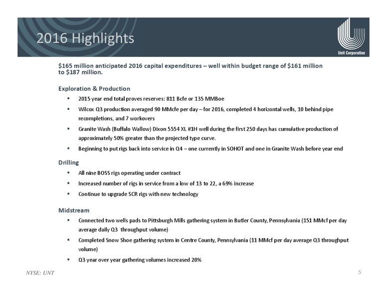 February 2017 Corporate Presentation – Unit Corp. – slide 4
