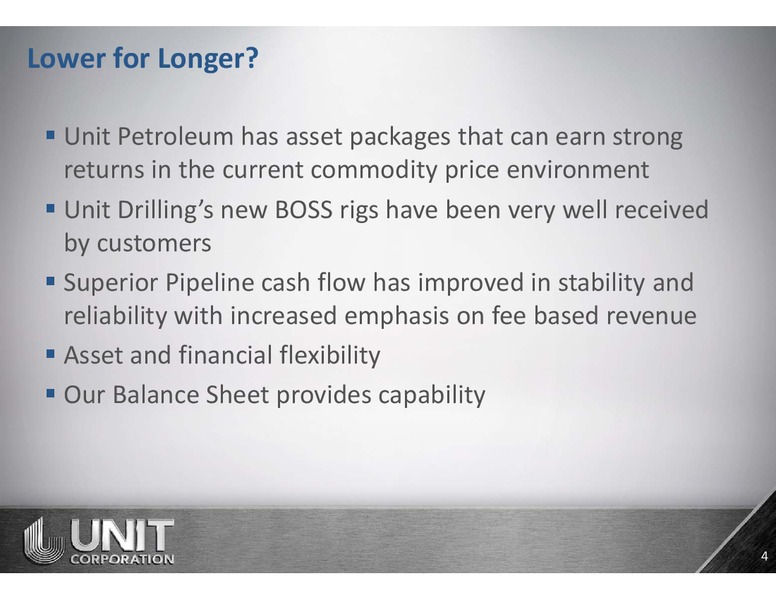 November 2015 Corporate Presentation – Unit Corp. – slide 3