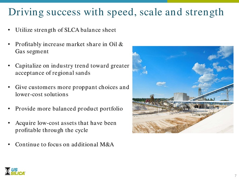 NBR Acquisition Conference Call – US Silica – slide 6