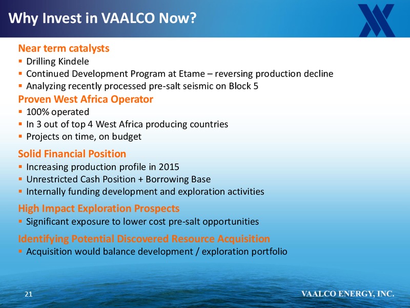 SCOTIA HOWARD WEIL – Vaalco Energy Inc. – slide 20