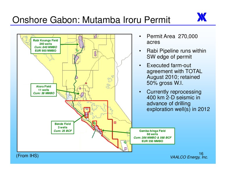 APRIL 2011 IPA OGIS – Vaalco Energy Inc. – slide 15