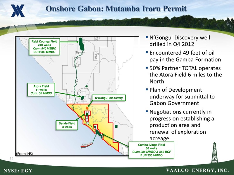 2013 RBC GLOBAL ENERGY CONFERENCE – Vaalco Energy Inc. – slide 14