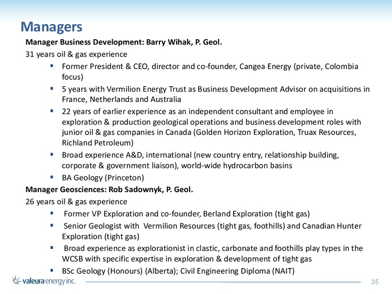 CORPORATE PRESENTATION – Valeura Energy Inc. – slide 32
