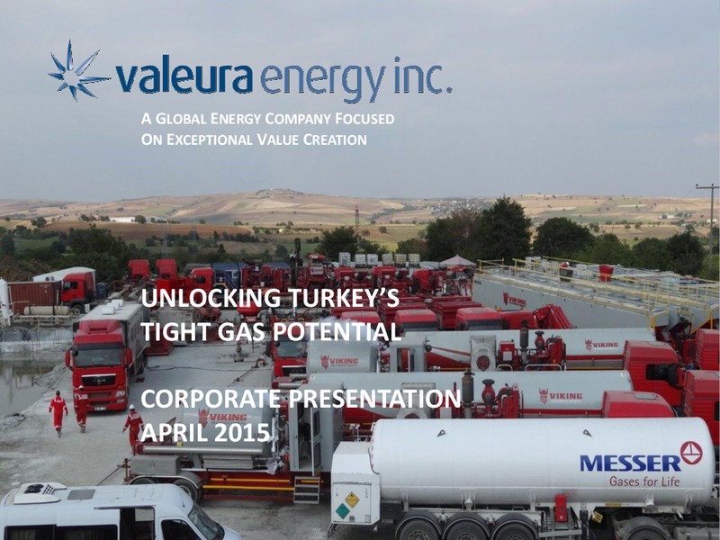 CORPORATE PRESENTATION – Valeura Energy Inc. – slide 1
