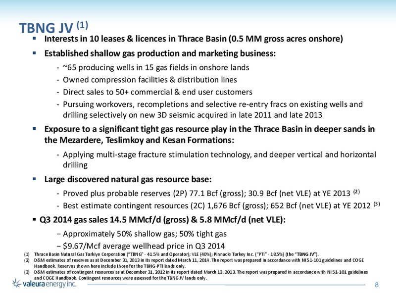 A Global Energy Company Focused on Exceprional Value Creation – Valeura Energy Inc. – slide 8