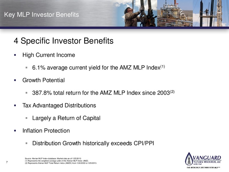 A CFOS PERSPECTIVE ON MLP INVESTING – Vanguard Natural Resources, Llc – slide 6