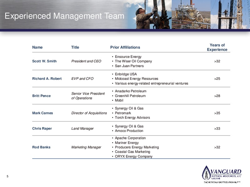 IPAA CONFERENCE – Vanguard Natural Resources, Llc – slide 4
