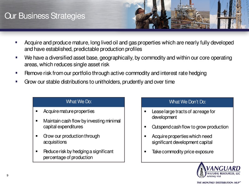BANK OF AMERICA – Vanguard Natural Resources, Llc – slide 9