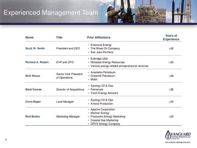 NAPTP PRESENTATION – Vanguard Natural Resources, Llc – slide 4