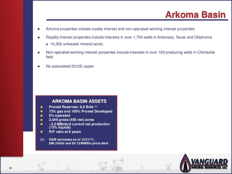 NAPTP INVESTOR PRESENTATION – Vanguard Natural Resources, Llc – slide 29