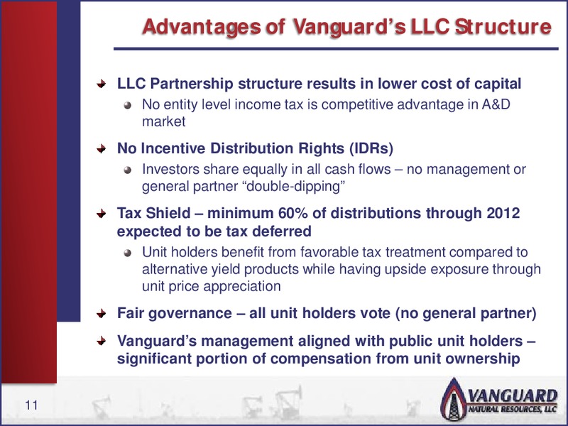 RBC INVESTOR CONFERENCE – Vanguard Natural Resources, Llc – slide 10