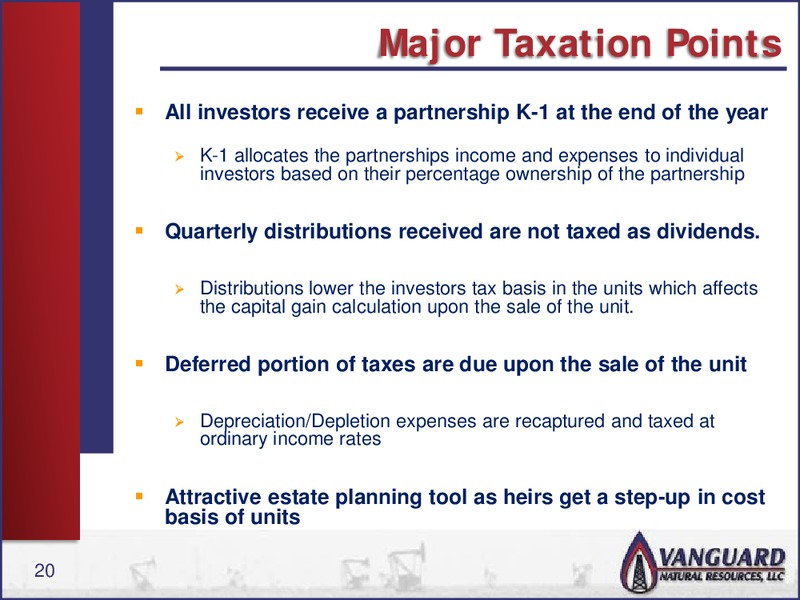 RBC INVESTOR CONFERENCE – Vanguard Natural Resources, Llc – slide 19