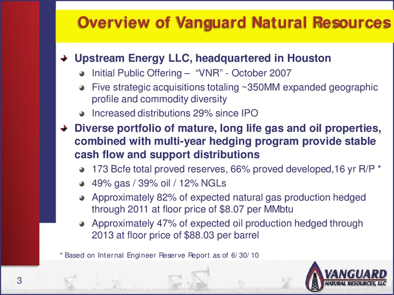 INVESTOR MEETINGS – Vanguard Natural Resources, Llc – slide 2