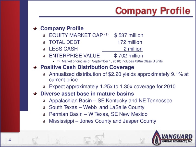 RODMAN & RENSHAW CONFERENCE – Vanguard Natural Resources, Llc – slide 3