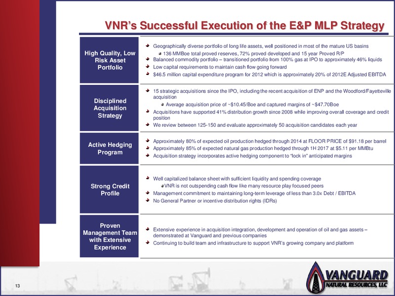 MLP SUMMIT – Vanguard Natural Resources, Llc – slide 12
