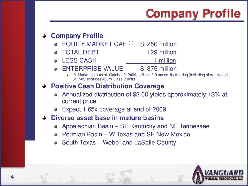 RBC CAPITAL MARKETS PRESENTATION – Vanguard Natural Resources, Llc – slide 3