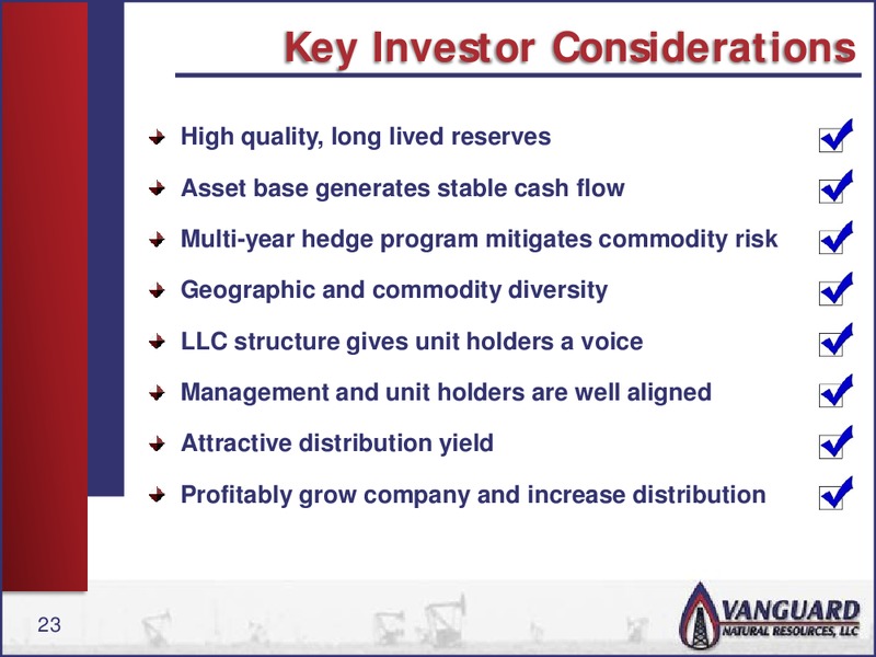 RBC CAPITAL MARKETS PRESENTATION – Vanguard Natural Resources, Llc – slide 22