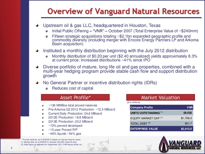 DEUTSCHE BANK LEVERAGED FINANCE CONFERENCE – Vanguard Natural Resources, Llc – slide 2