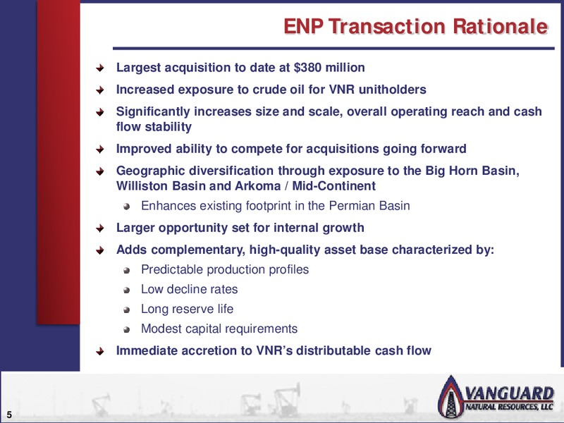 PLATTS 2011 MLP SYMPOSIUM – Vanguard Natural Resources, Llc – slide 4